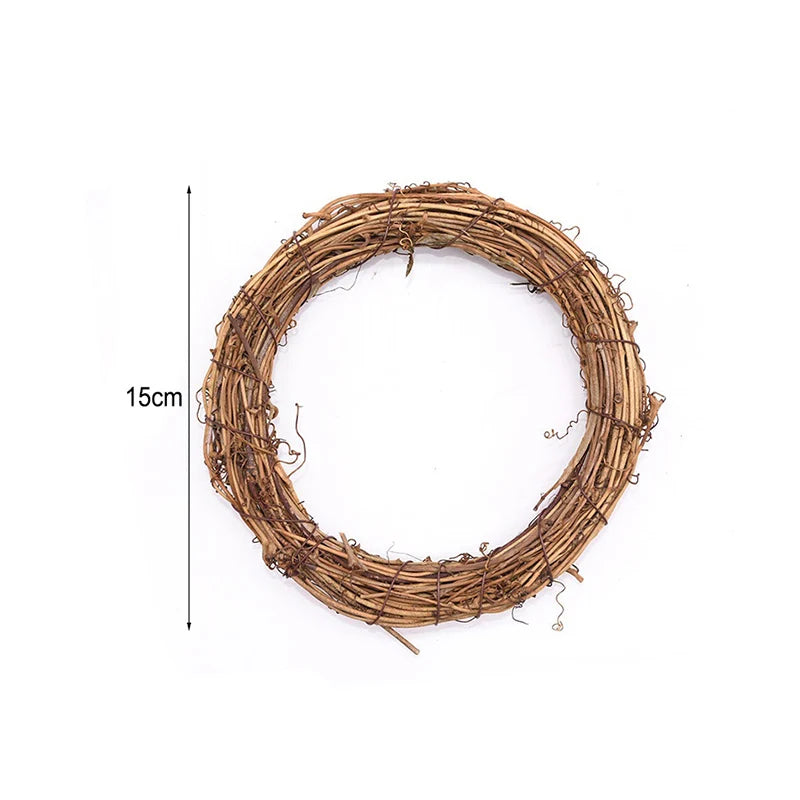 Wedding Decoration Wreath Natural Rattan Wreath Garland DIY Crafts Decor For Home Door Grand Tree Christmas Gift Party Ornament