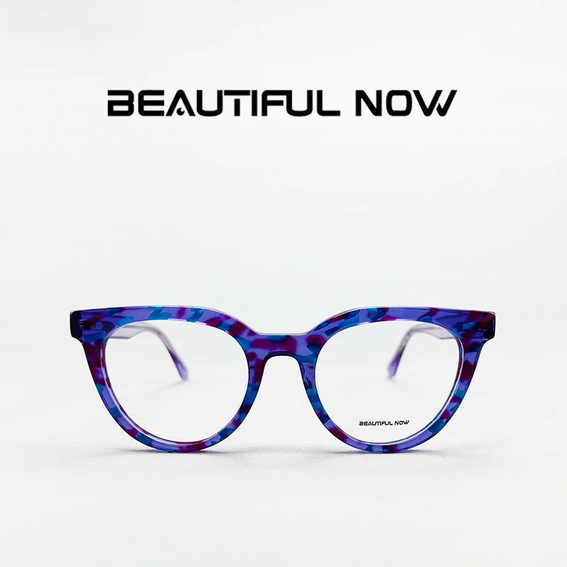 Trendy and Stylish BEAUTIFUL NOW Fashion Eyeglasses Frames with Colorful Optical Lenses for 2025 Customized Prescription Lenses