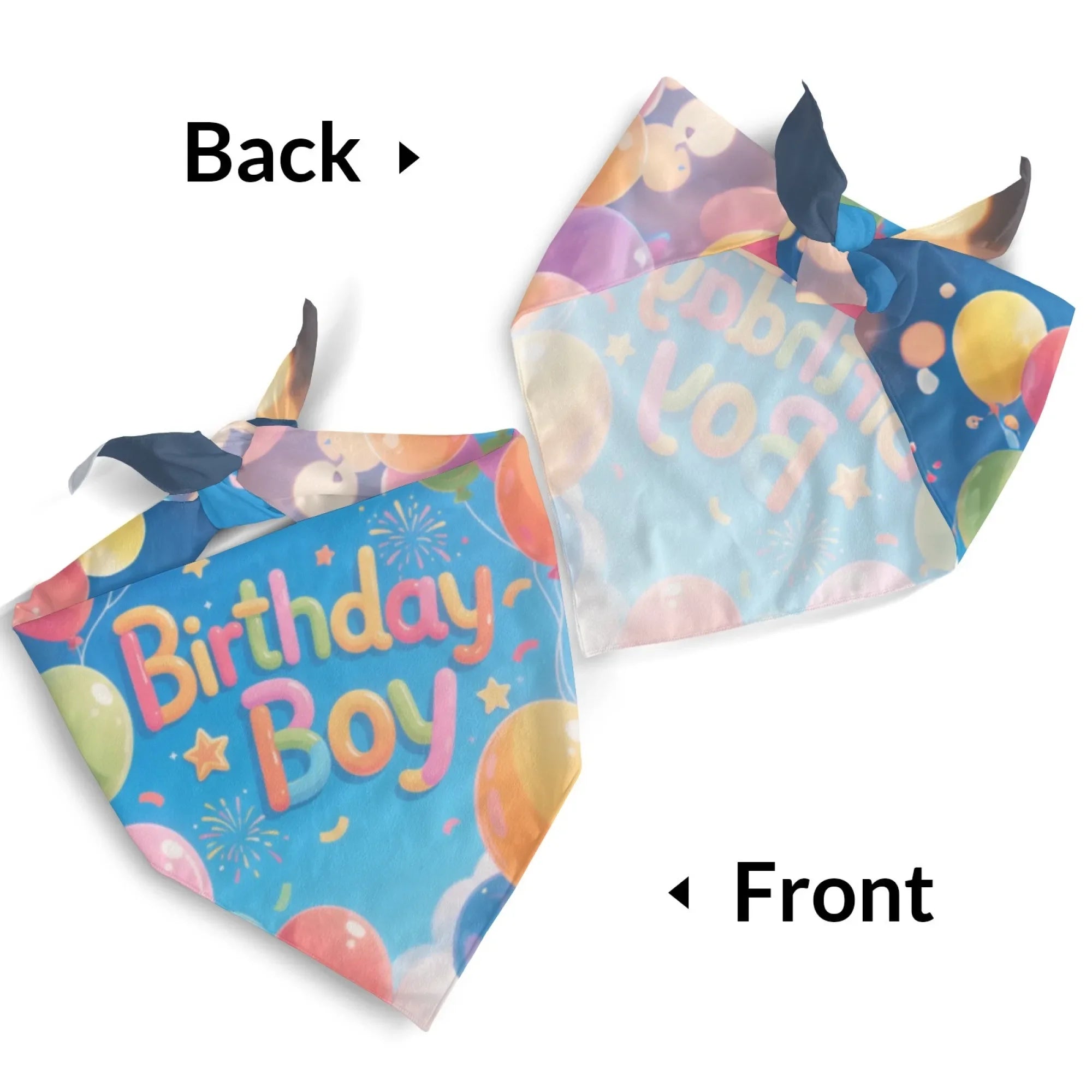 Dog Bandanas，Triangular Adjustable Cute Birthday Boy Pattern Printed Polyester，Pet Scarf ，Puppy Accessories Drool Bib