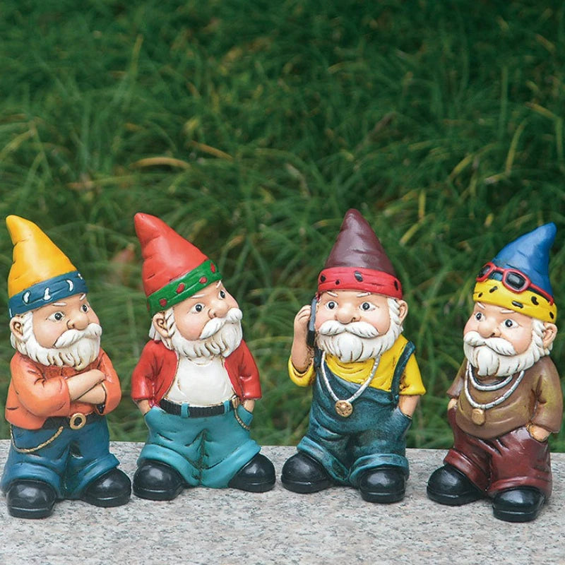 Creative Garden Statues Outdoor Gardening Dwarf Ornaments Resin Crafts Resin Funny Household Desktop Statue Indoor Outdoor Decor