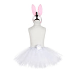 Easter Set Party  Girls Rabbit  Bunny Ear Headband Dress Skirt Bow Tie Tail Girl Birthday Halloween Costume Cosplay