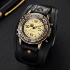 Casual Men's Watches Vintage Leather Band Arabic Dial Male Quartz Watch