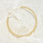 14K Gold Filled Hoop Earrings Gold Beads Jewelry Handmade Minimalism Earrings Brincos Pendientes Oorbellen Boho Earrings