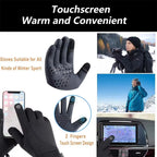 Winter Gloves for Men Women - Waterproof Thermal Glove for Cold Weather,for Running Cycling with Touchscreen Finger