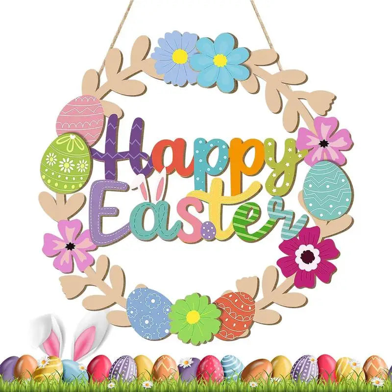 Easter Front Door Decorations Spring Easter Wall Sign Spring Wall Home Farmhouse Decorations For Yard Porch Wall Window Stairs