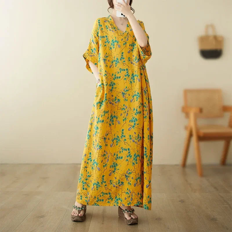 Summer Dress for Women Clothing Long Dress Fashion Clothes Cotton Vintage Harajuku Elegant Streetwear Maxi Beach Dresses