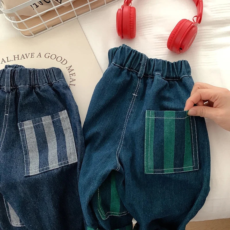 Children Pants 2025 Autumn Winter Trousers for Kids Stripe Casual Pants for Boys Girls Joggers Toddler Baby Clothing 1-6years