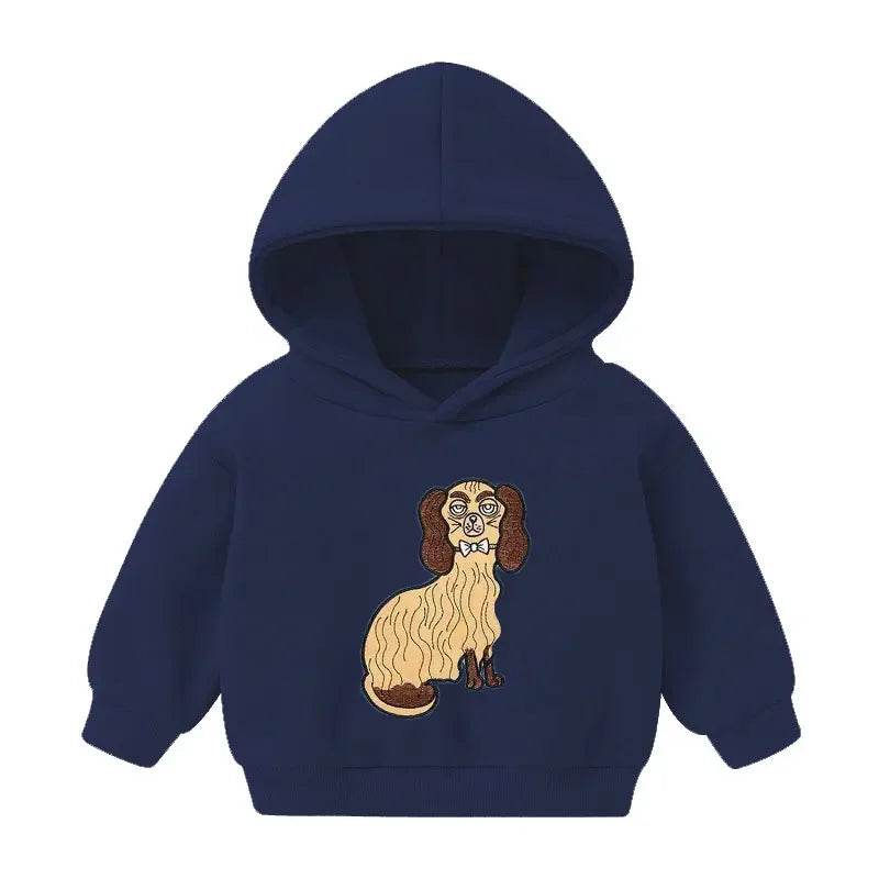 Winter Kids Hoodies Plus Velvet Sweatshirts for Boys Thicken Warm Children Pullovers Girls Outerwear Toddler Sweaters Clothes