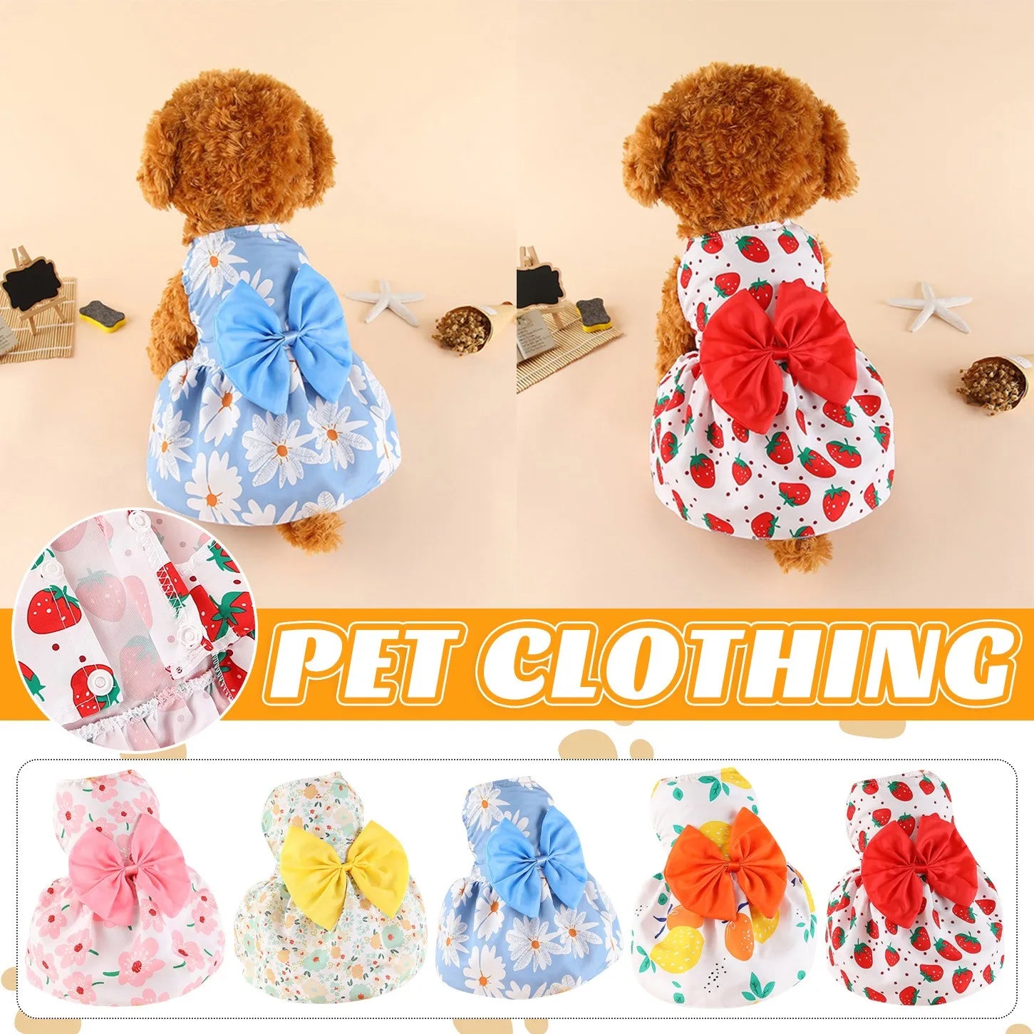Pet Dresses Soft Comfortable Sleeveless Floral Outfit for Cats And Dogs Perfect for Daily Wear Special Occasions Dog Skirts