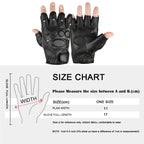 Fingerless Gloves Driving Gloves Leather Outdoor Sport Half Finger Glove for Men Women Cycling Hiking Fishing Moto Glove W26