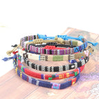 Anklets For Women Woven Fabric Foot Leg Bracelet Men Handmade Rope Braid Knot Beach Barefoot Weave Ethnic Boho Adjustable Charm
