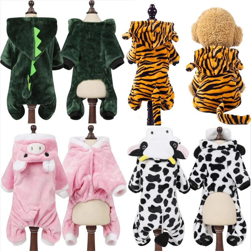 Pet Dog Clothes Soft Warm Fleece Dogs Jumpsuits dog hoodie Pet Clothing for Small Dogs Puppy Cats Hoodies Chihuahua Yorkshire Costume Coats
