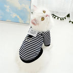 Pet Dog Hoodies Autumn Winter Warm Dog Clothes for Small Dogs Kitten Puppy Costumes Pet Striped Dog Shirt Chihuahua Sweatshirt
