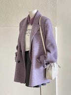 Coats for Woman Autumn Winter New Elegant Long Sleeves Short Woolen Jacke Korean Fashion Casual Loose Keep Warm Versatile Coats