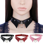 Black Collar Choker Necklace Gothic Fashion Punk Harajuku Cool Chocker Goth Clothing Accessories For Women Cosplay Jewelry