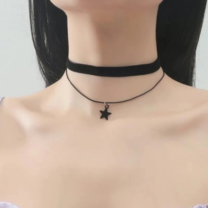 White Lace Necklace Verstile Long Ribbon Layered Clavicle Chain Choker for Girls Daily Wear Neck Decoration Jewelry