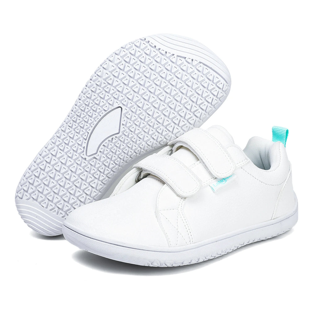 Children Shoes Kids Barefoot Shoes Boys Girls Wide Toe Minimalist Fashion Sneakers Lightweight Hook Loop Artificial Leather Walking Flats