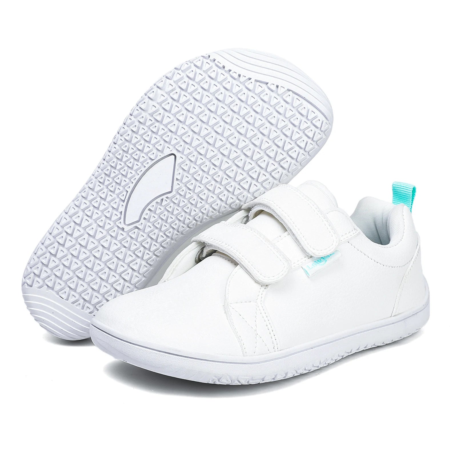 Children Shoes Kids Barefoot Shoes Boys Girls Wide Toe Minimalist Fashion Sneakers Lightweight Hook Loop Artificial Leather Walking Flats