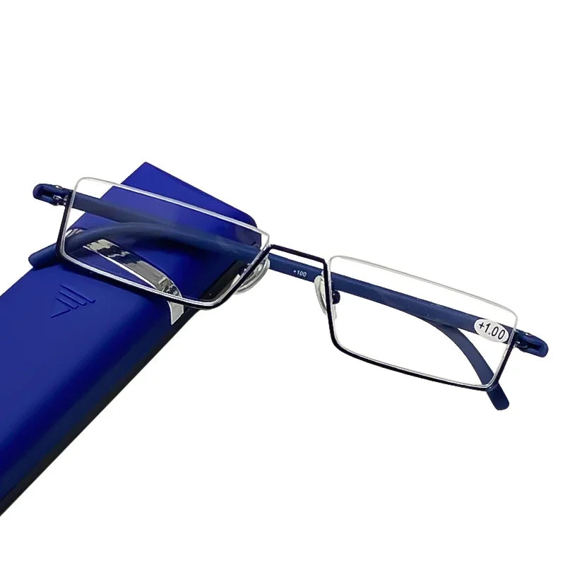 2023 Blue Light Reading Glasses New Fashion Half Frame Presbyopia Glasse for Men and Women Portable Fashion with Box Eyewear