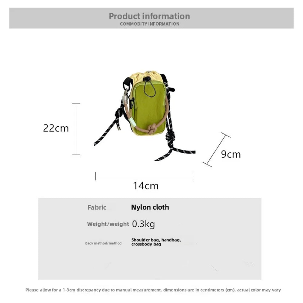 Crossbody bag for women, lightweight and simple hiking bag, lightweight handbag, color blocked mobile phone bag, shoulder bag