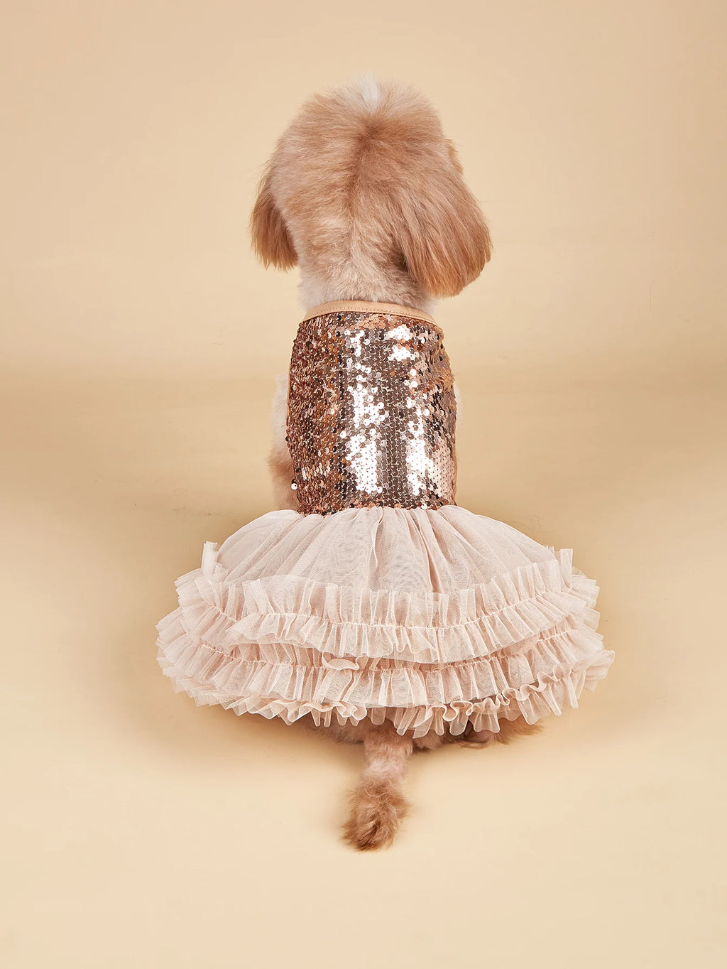 Pet Dresses Dog Dress Girl Dog Sleeveless  Clothes  Sequin Pet Apparel Doggie Tutu with Tulle Cat Clothing Puppy Dresses Doggy Costume