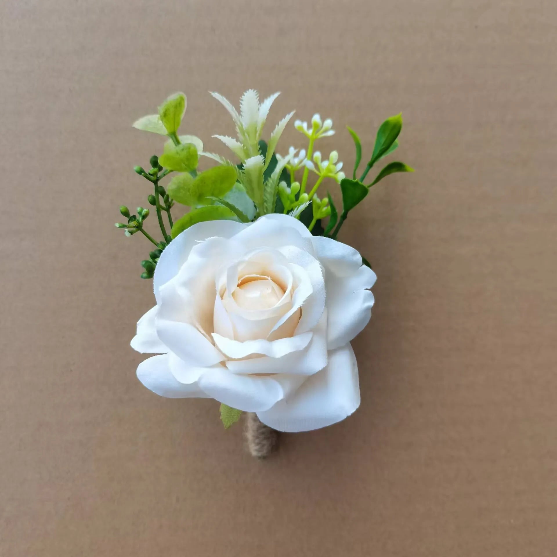 White Brooches Man Suit Shirt Collar Lapel Pin Brooch Pins Wedding Party Accessories Bridesmaid Bracelet Flowers Corsages Flower