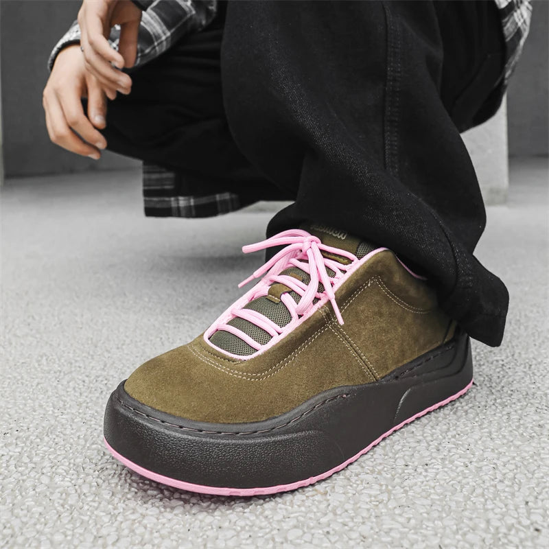 Men's Footwear Trendy Men's Shoes Autumn Winter 2025 New Casual Sporty Versatile Bread Shoes Polyester Sole Comfortable