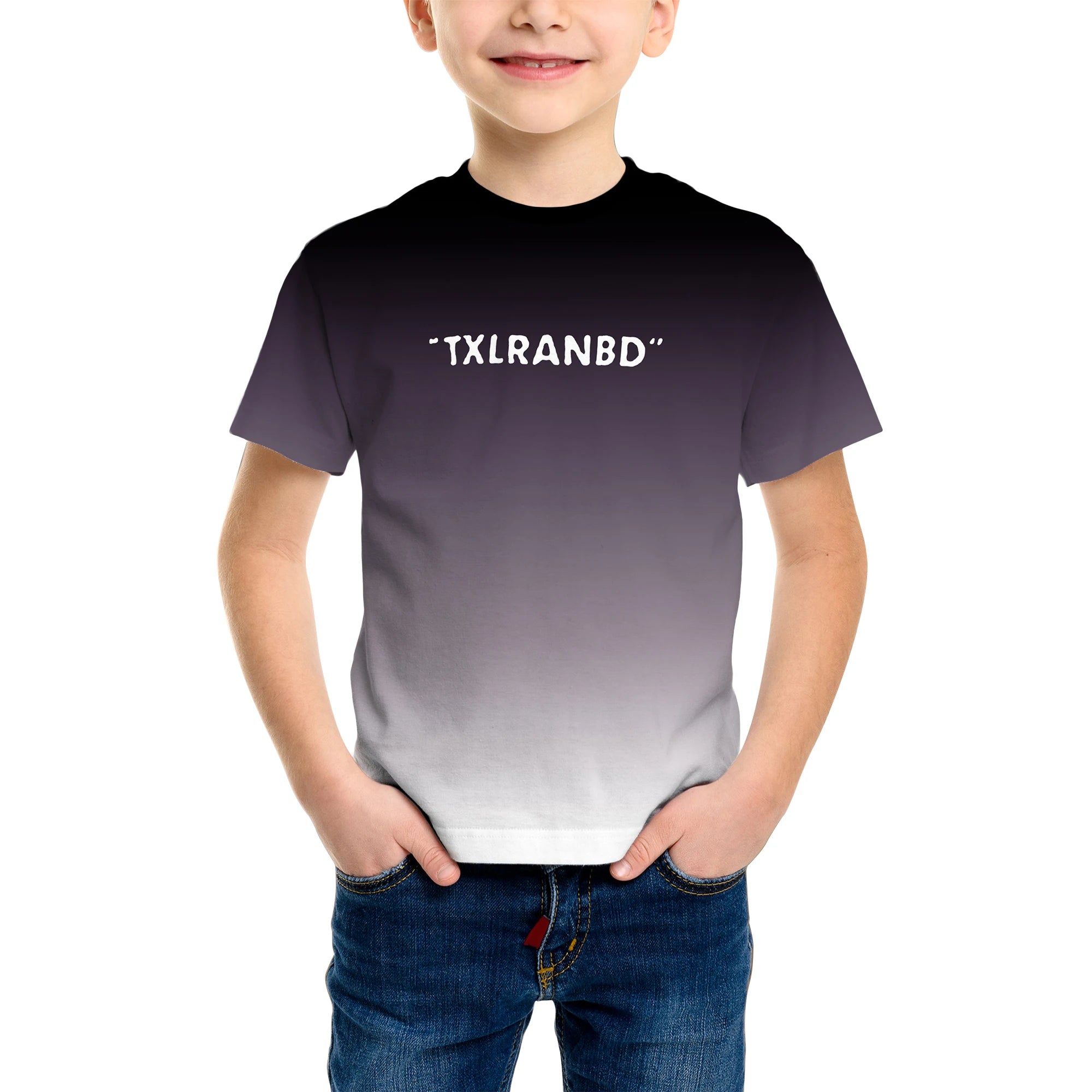 Children's T-shirt suitable for summer wear, suitable for outdoor sports, digital children's T-shirt