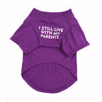 Letter Printed Dog T Shirts for Small Medium Dogs, Cotton Breathable Pet Apparel Puppy Dog Shirt Spring Summer Dog Clothes