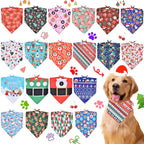 Festive Pet Bandanas  Print Dog Cat Bibs Holiday Themed Triangle Scarf Pet Drool Towel Xmas Animal Accessories