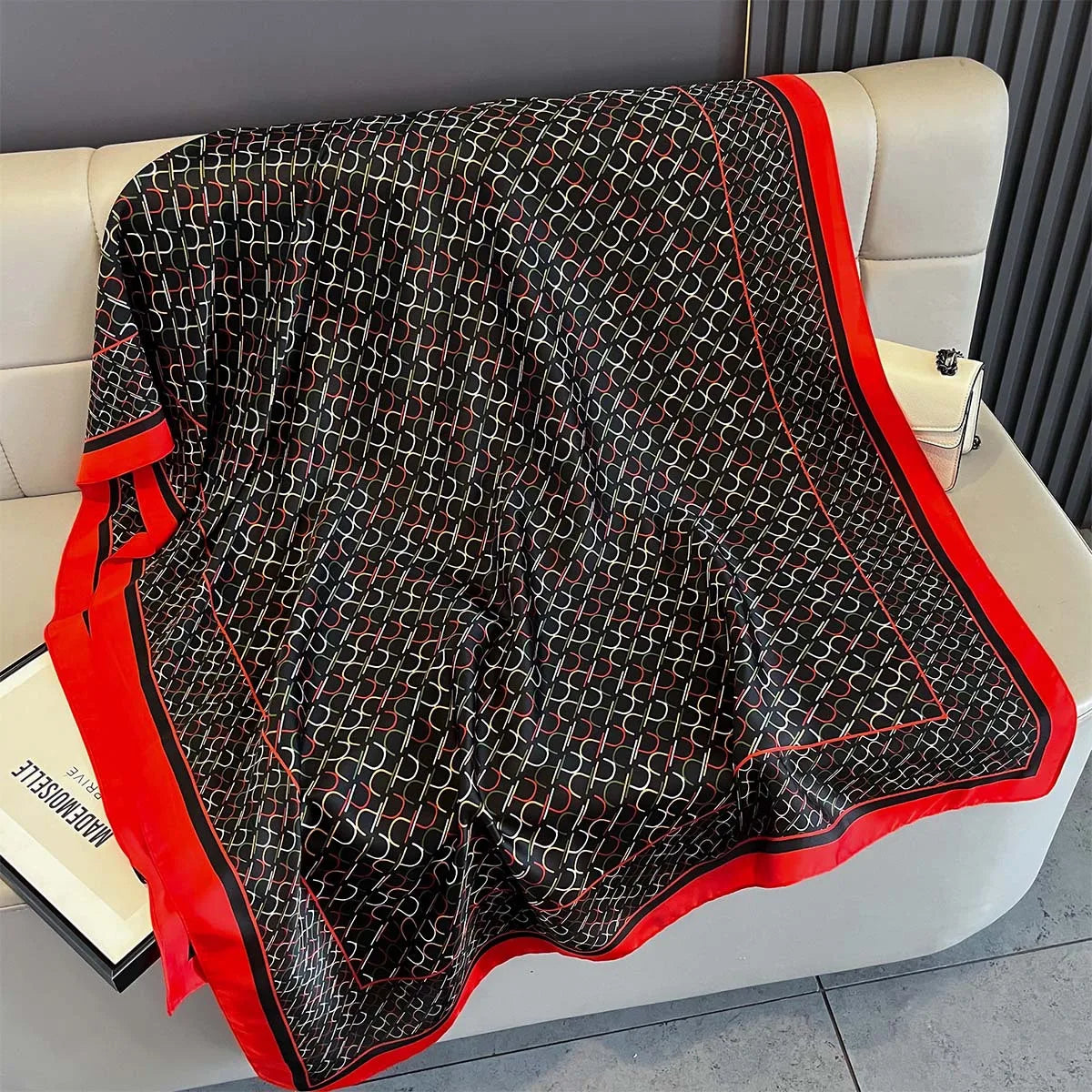 New Women Scarves Spring Summer Autumn Luxury Print Thin Light Satin Scarf Fashion Wrap Shawls 55 Colors Elegant Bandana Poncho