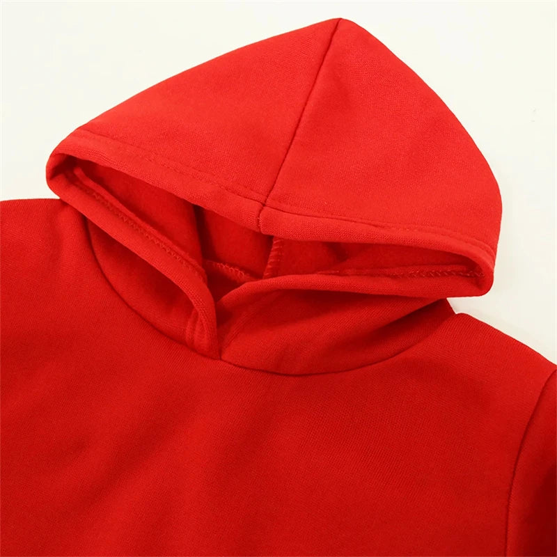 Children's Hoodie Red pink White black Sweatshirt Boys Clothing Girls Coat Casual Kids Toddler 3-12 Year tops Clothes