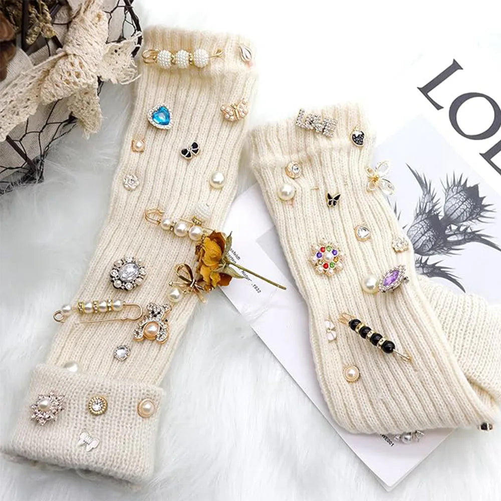 65pcs Shoe Charms for Sneakers Accessories,Safety Pin and Brooch,Junk sock pendants,Jibbitz charms for crocs,DIY Shoe Lace Charm