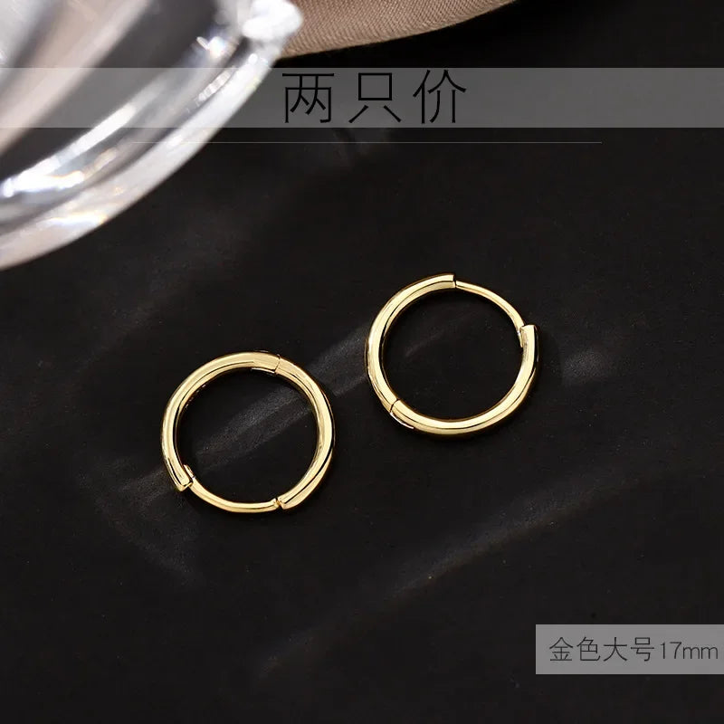 925 Sterling Silver Gold hoop Earring Creative Hot Sexy Jewelry For Women Gift Customized
