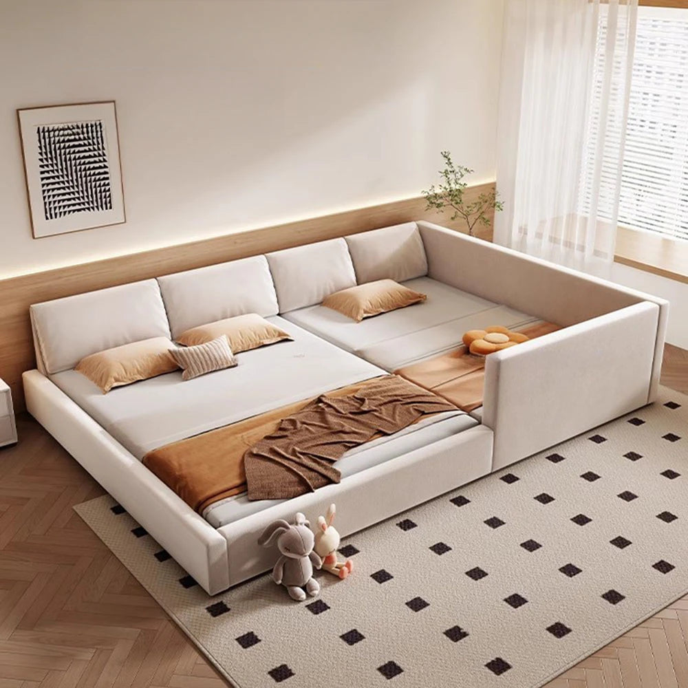 Bedroom Aesthetic Bed Modern Luxury Frame Rail Multifunctional Bed King Size Headboard Camarotes Para Dormitorio Furnitures