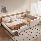 Bedroom Aesthetic Bed Modern Luxury Frame Rail Multifunctional Bed King Size Headboard Camarotes Para Dormitorio Furnitures