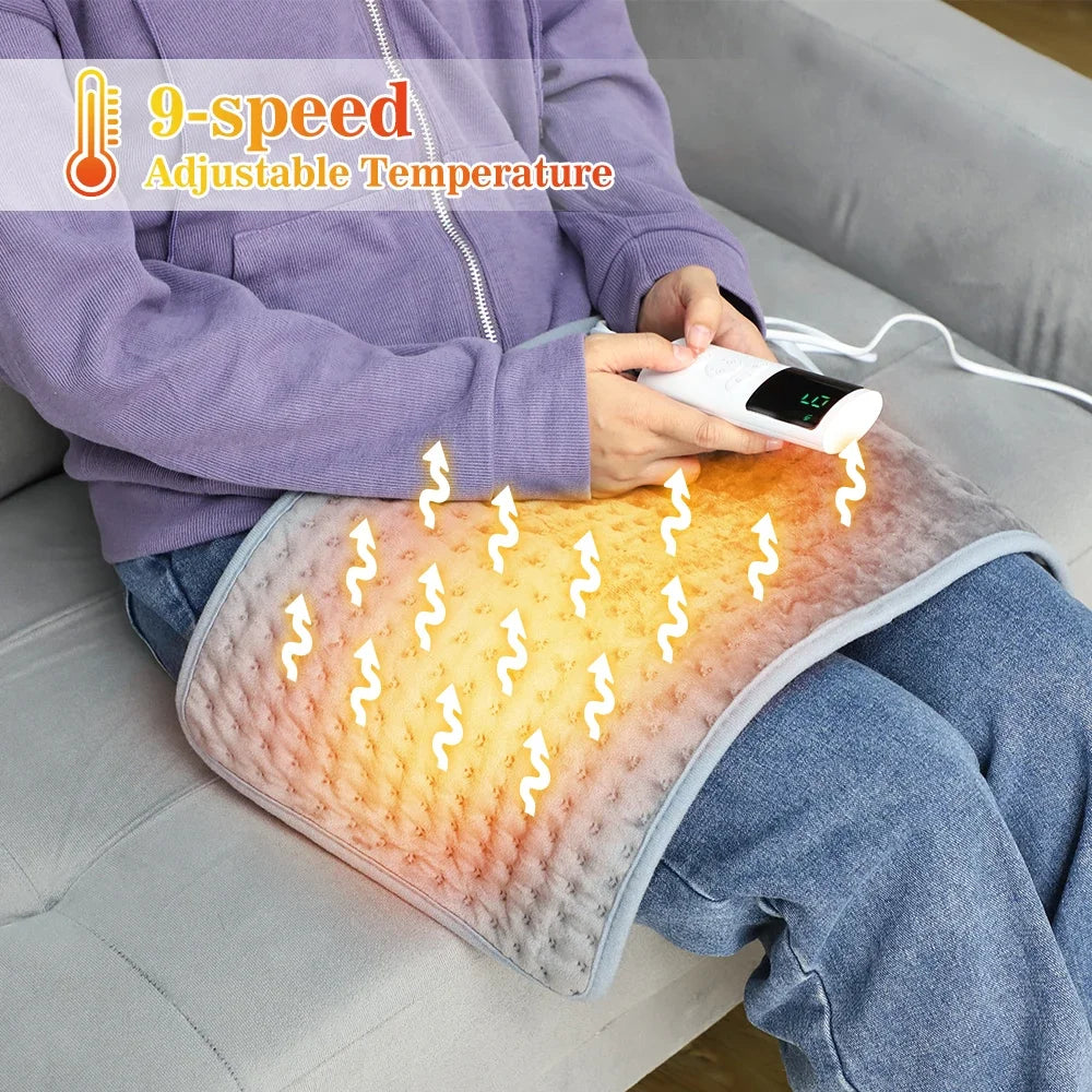 Electric Heating Blanket Thermal Pads Warmer 9 Levels Heated Mat Soft&Safe Winter Body Back Leg Warmer Pads Home Use  60*30cm