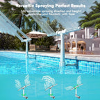 Pool Fountain Duals Spray Water Fountains forAbove Ground Inground Pools, 2-in-1 Adjustable Waterfall Pool Sprinkler Fountain