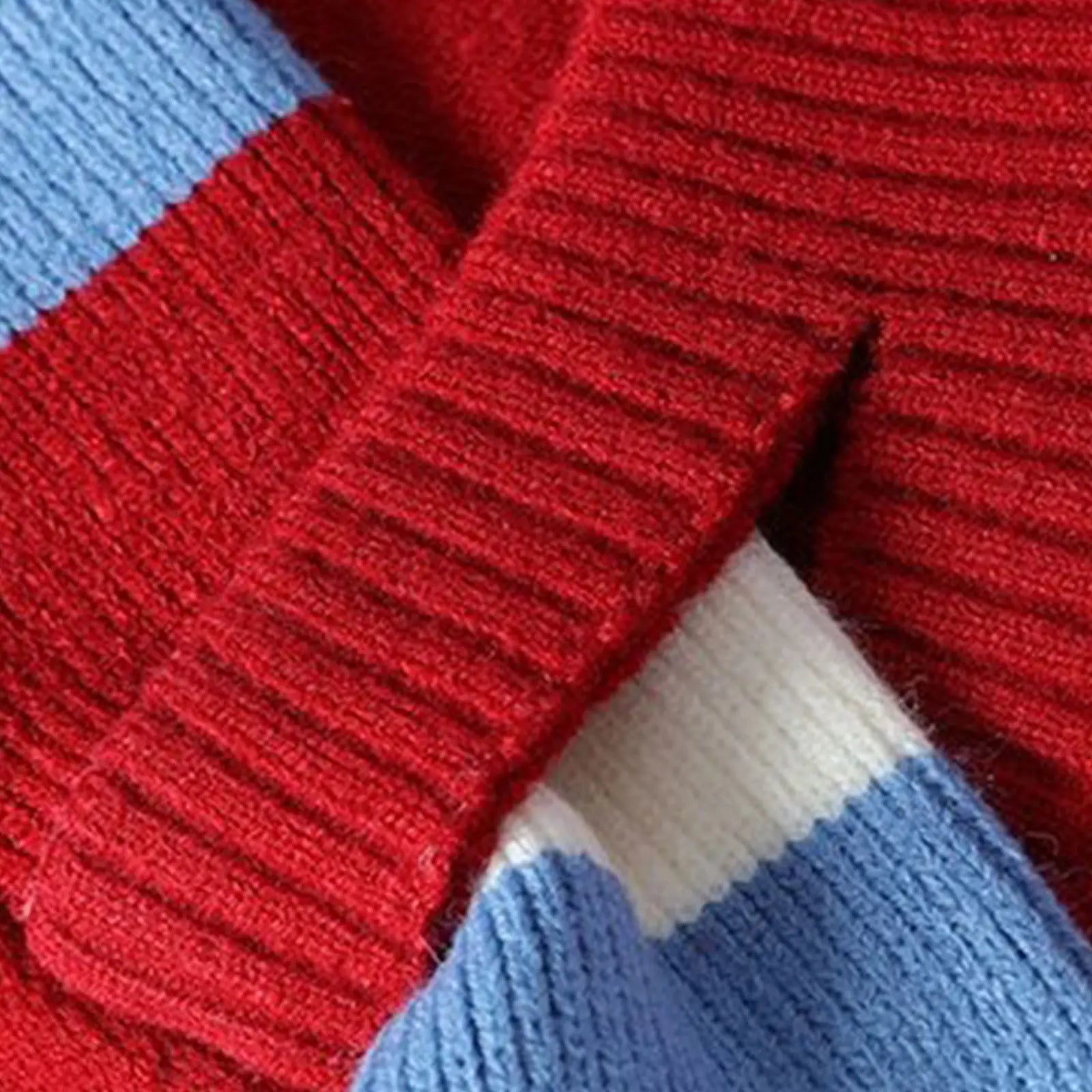 Winter Men'S Sweater Fashionable Color Blocking Personalized V-Neck Casual Knitted Base Sweater For Outdoor Daily Wear