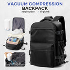 Vacuum Backpack Travel Bag for Men Large Capacity Backpack Business Laptop Backpack Women Men Expandable Backpack School Bag