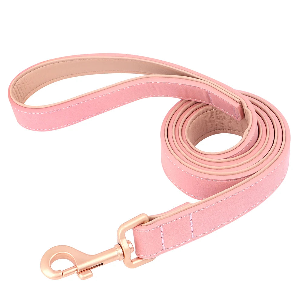 120cm Pet Leash Soft PU Leather Padded Handle Dogs Lead Leash for Dog Walking Training German Shepherd Golden Retriever