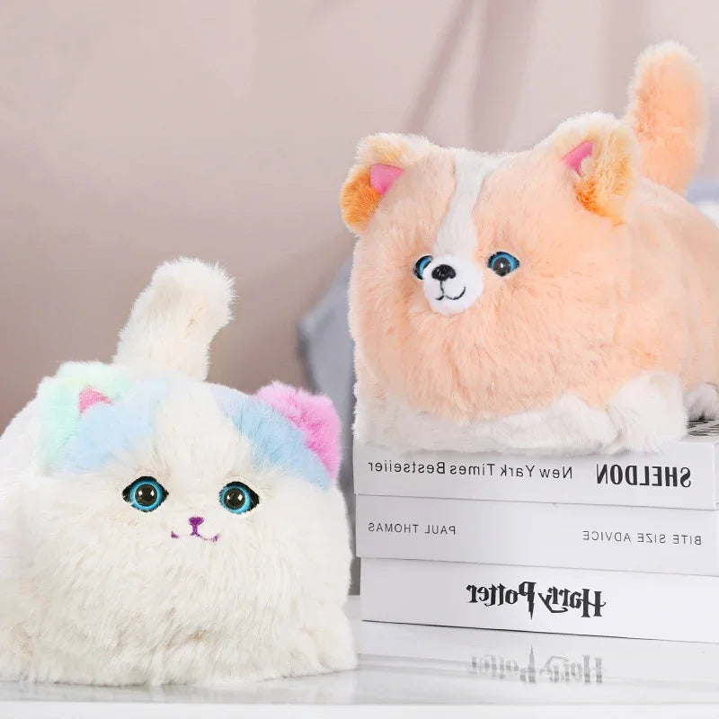 Simulation Electric Plush Toys Cute Cat Dog Interactive Kids Huggy Pets Speak Electronic Accompanied Toy Children Gifts Birthday