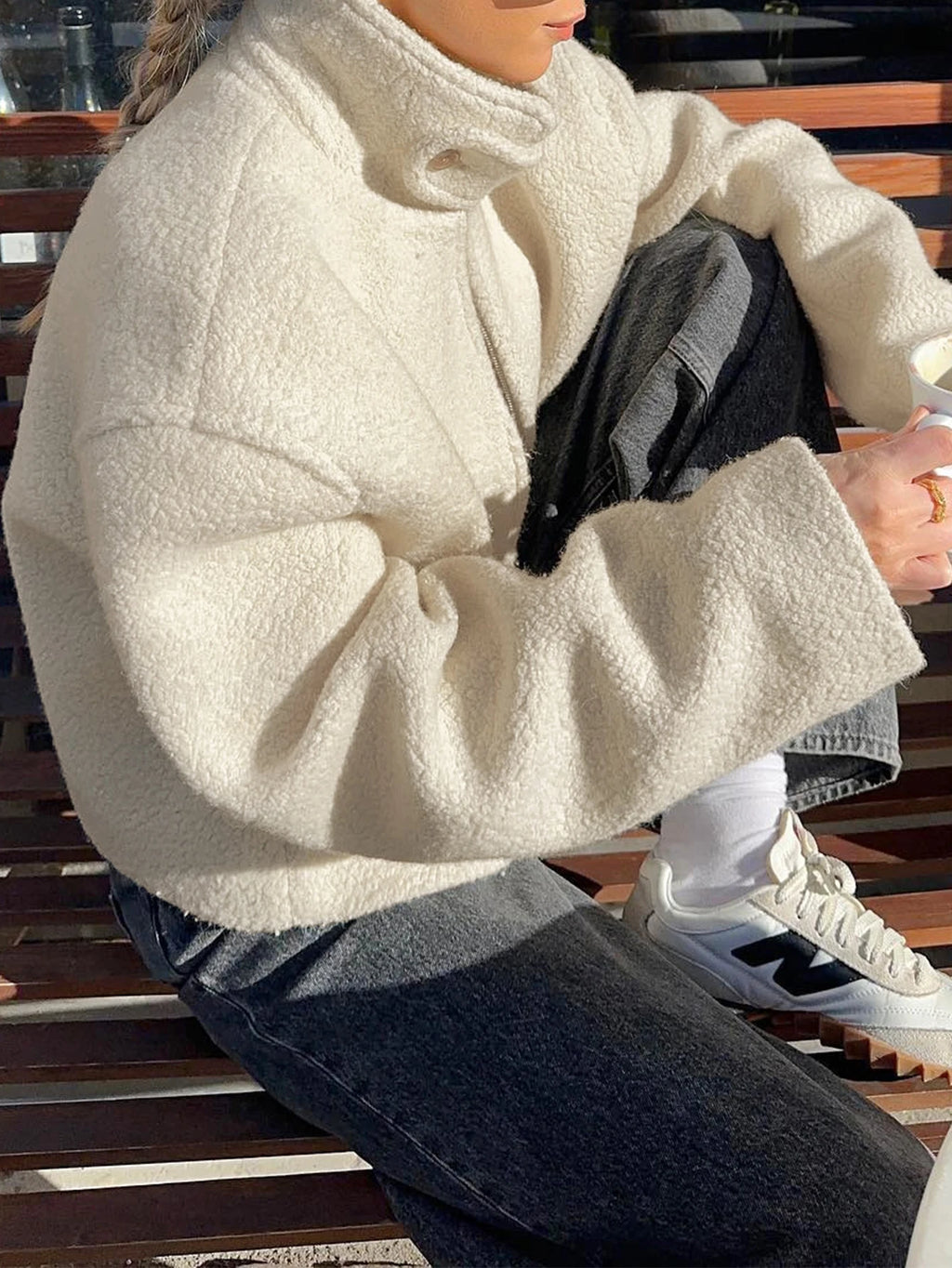 Women's Coats Winter Fashion Comfortable Casual 2025 Plain Vacation High Neck Long Sleeve Street Daily Jackets