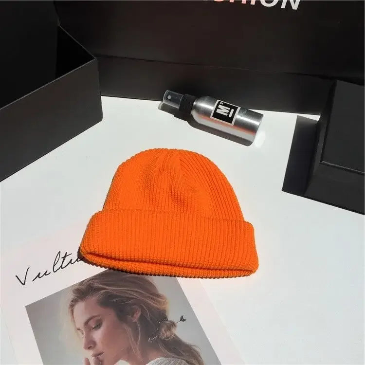 Beanies Women Solid Simple Winter Warm Cotton Knitted Womens Skullies All-match Trendy New Harajuku Chic Students Leisure Hats