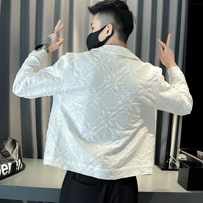 Man Coat Spring Autumn Graphic Wite Cargo Jacket for Men Cheap Sale Casual Joker High Quality Clothes Offer Deals Y2k Cold Coats