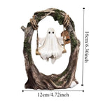 Halloween Themed Halloween Swing Ghost Ornament Handicraft Statue Spooky Ghosts Decor Model Collectible