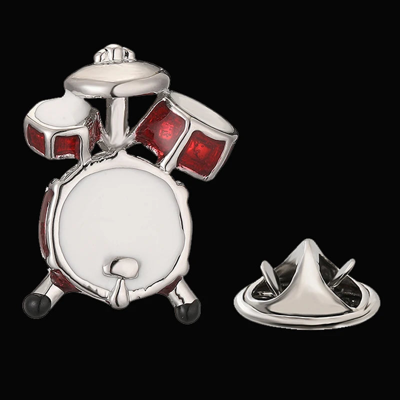 Classic men's women's brooches music drums guitars pianos lapel pins hats scarves suit shirts necktie pin accessories jewelry