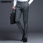 Top Grade New Brand Fashion Straight Suit Pant Office Trousers For Men Dress Pants Relax Fit Business Trousers Men's Clothing