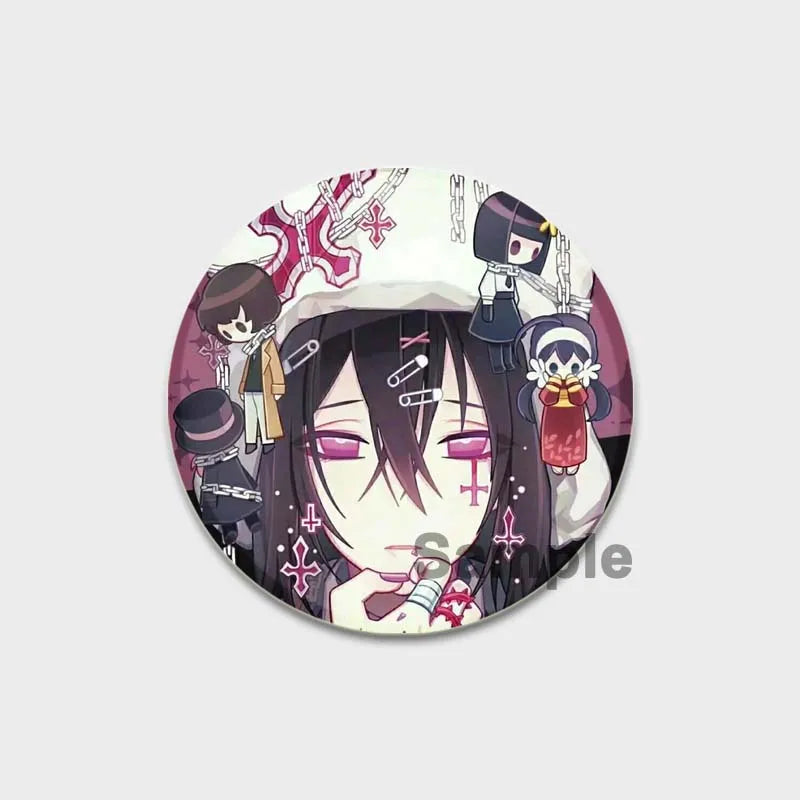 Anime Brooches Dazai Osamu Nakahara Chuya Lapel Pins Cartoon Cosplay Badges Backpack Souvenir Jewelry Gifts
