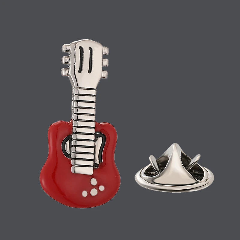 Men's brooch note music equipment rack drum violin guitar piano saxophone design Suit coat lapel pin women's backpack hat badge